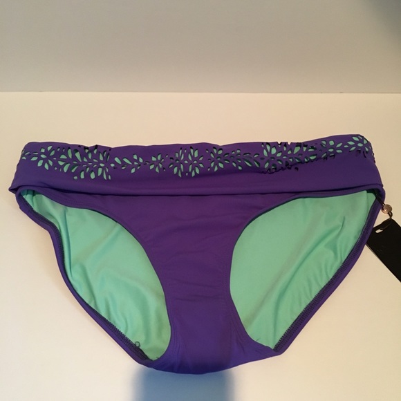 CALIA By Carrie Underwood Swim New Calia Fold Over Laser Cut Bikini